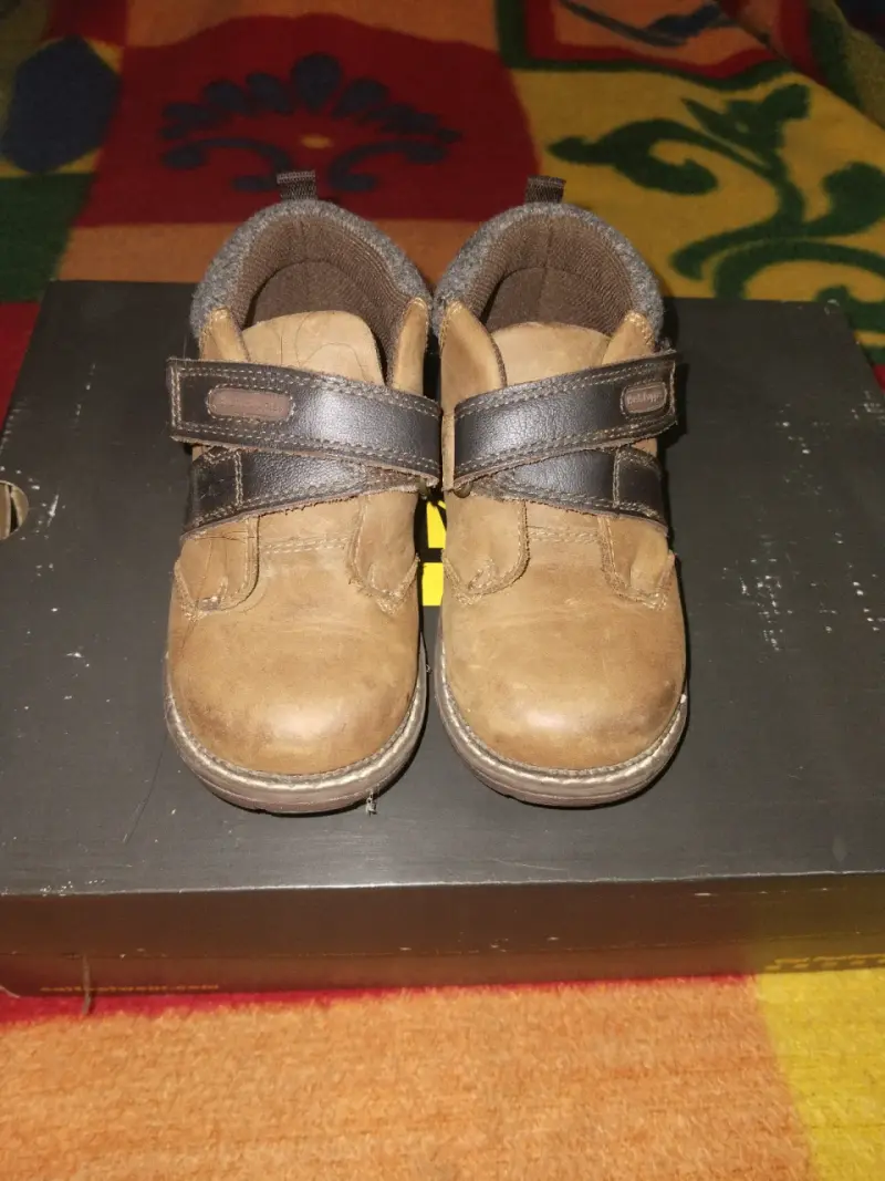 Botines de cuero marrón para niño - 3