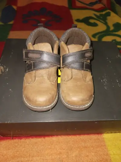 Botines de cuero marrón para niño - miniatura 3