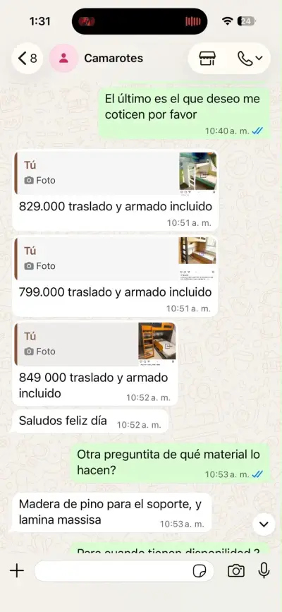 Camarote multifuncional madera - miniatura 5