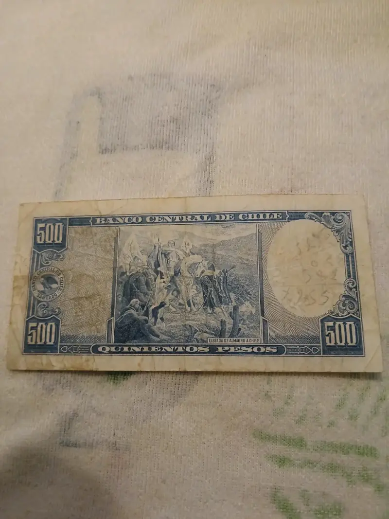 Billete antiguo 500 pesos - 2