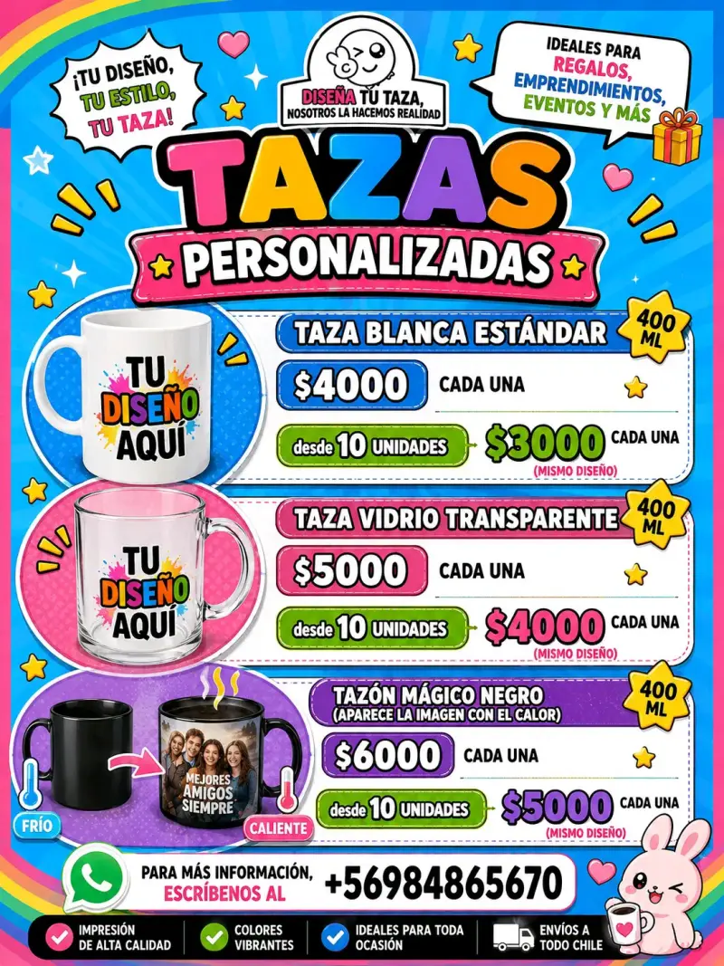Tazas personalizadas 400ml - 1