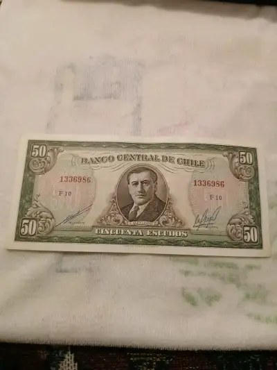 Billete 50 Escudos Chile UNC - miniatura 1