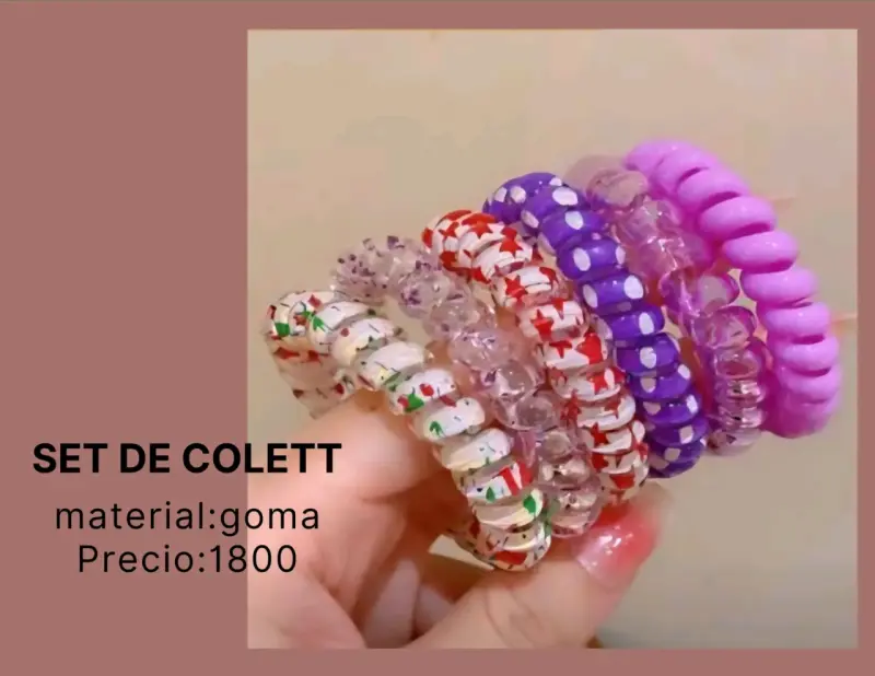 Set de colettes coloridos de goma - 1