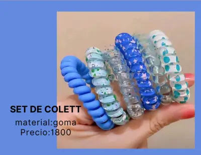 Set de colettes coloridos de goma - miniatura 2
