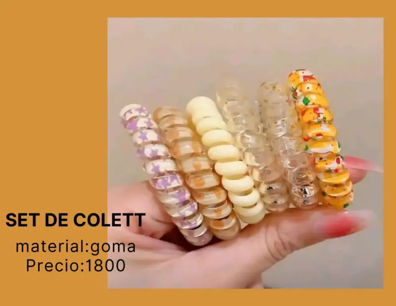 Set de colettes coloridos de goma - 3