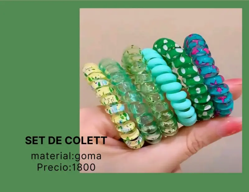 Set de colettes coloridos de goma - 4