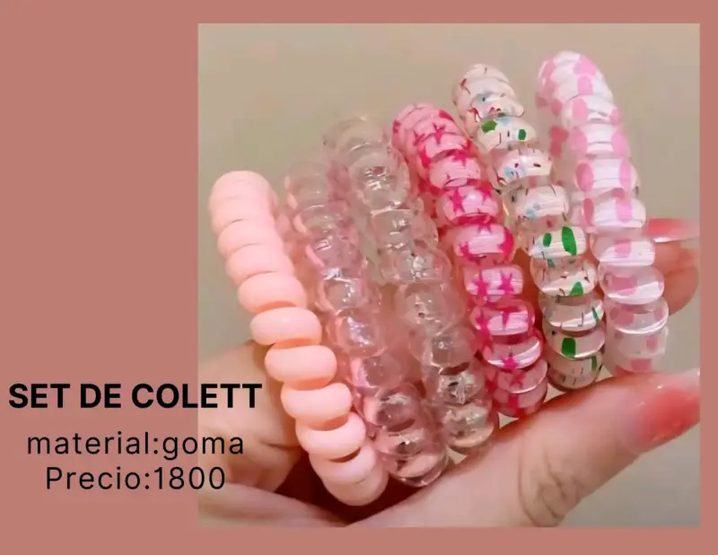Set de colettes coloridos de goma - 5