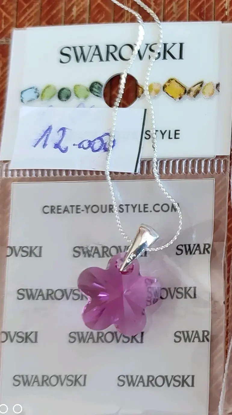 Collar Swarovski flor morado