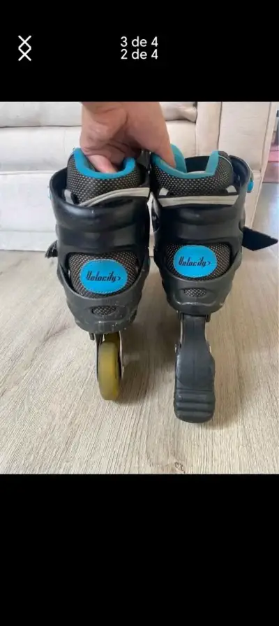 Patines en línea azules y negros - miniatura 2