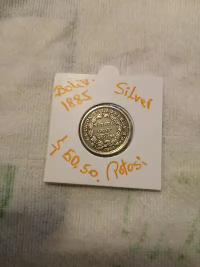 Moneda de plata Bolivia 1885 - miniatura 1