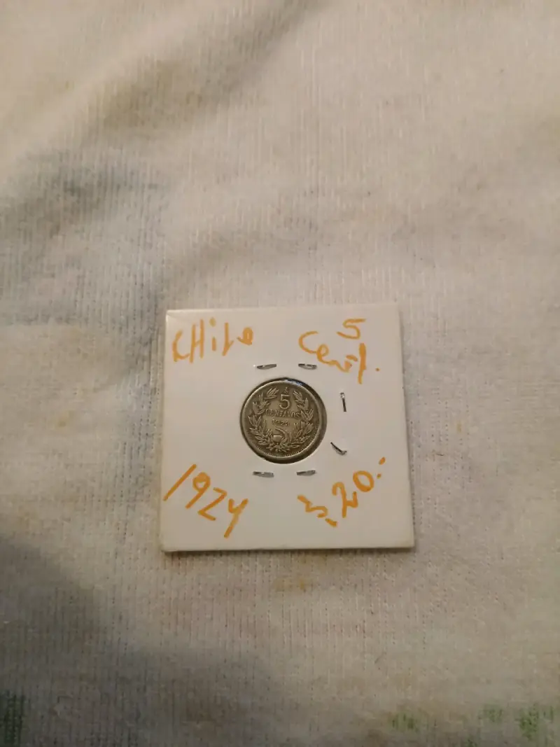Moneda 5 centavos 1924 Chile - 1