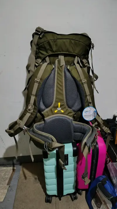 Mochila de viaje verde militar Doite - miniatura 3