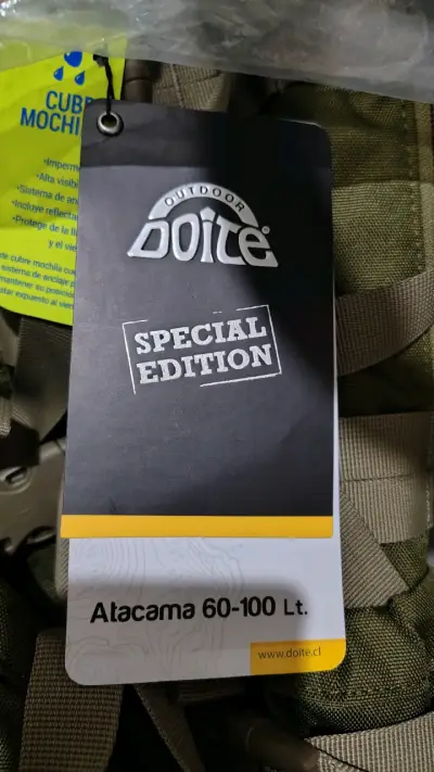 Mochila de viaje verde militar Doite - miniatura 4