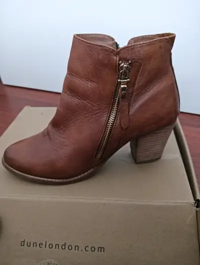 Botines de cuero Dune marrones - miniatura 2
