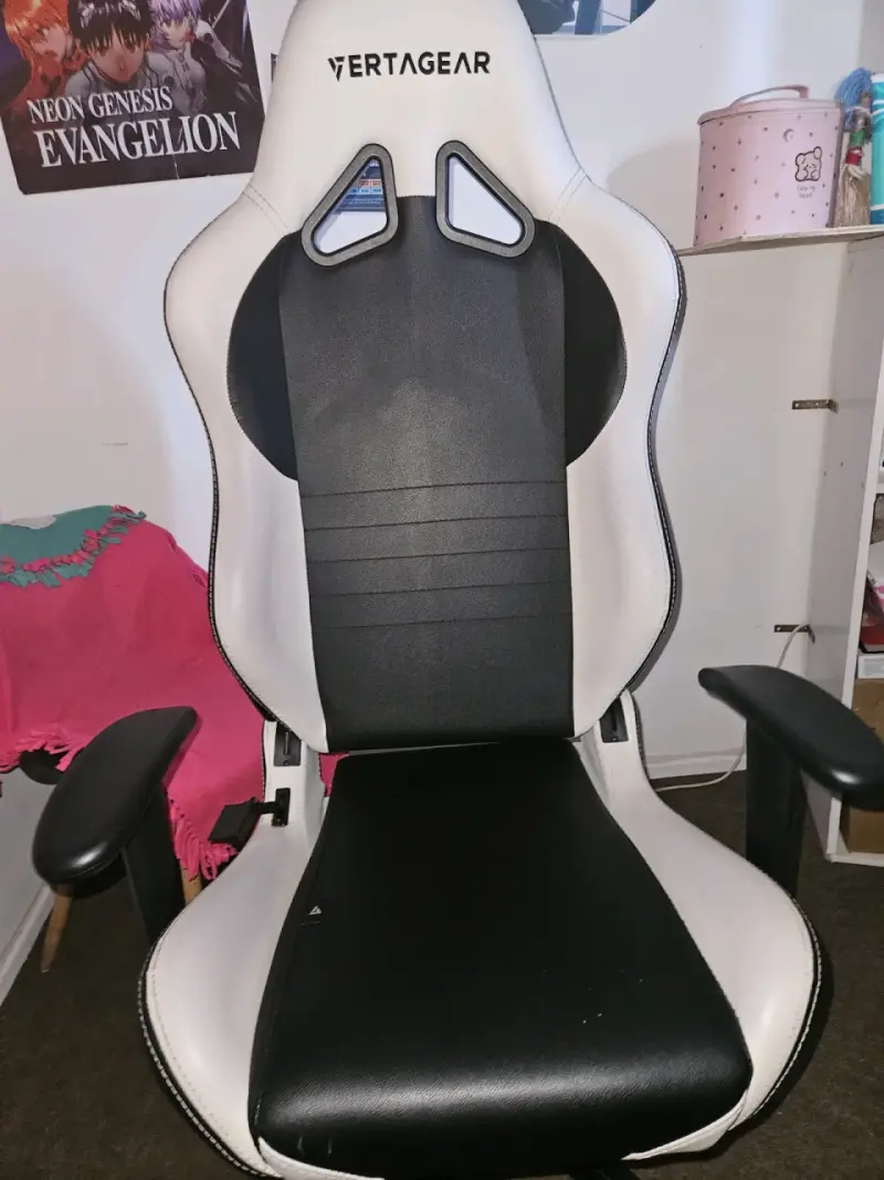 Silla gamer Vertagear blanca y negra - 1