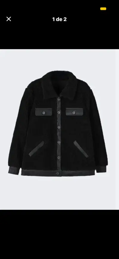 Raindoor Chaqueta negra de forro polar - miniatura 1