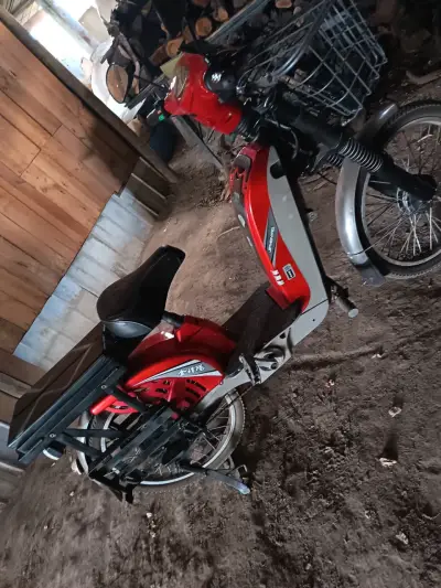 Bicicleta eléctrica roja - miniatura 1