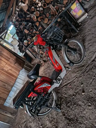Bicicleta eléctrica roja - miniatura 3