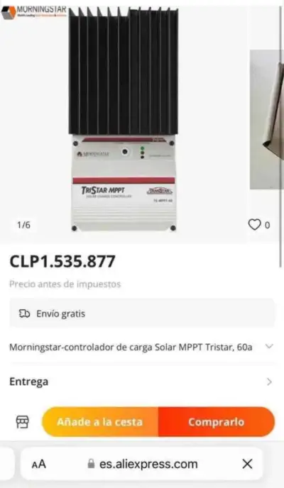 Controlador solar TriStar MPPT - miniatura 2