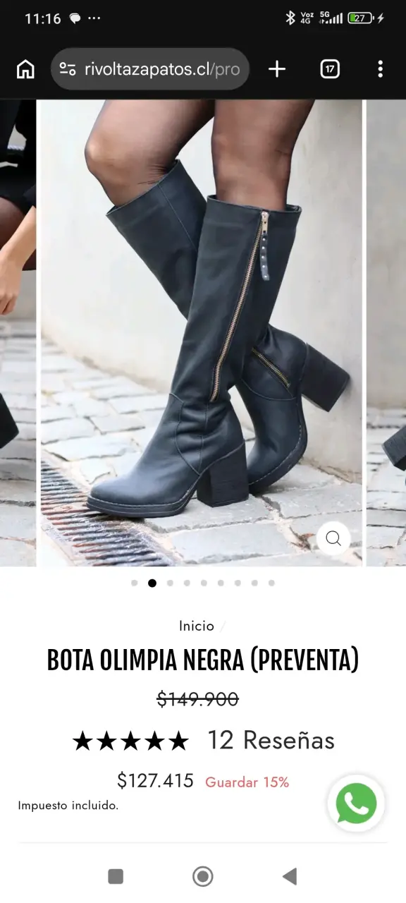 Botas Olimpia negras para mujer - 1