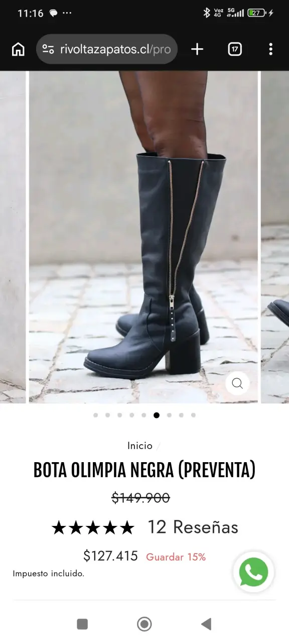 Botas Olimpia negras para mujer - 2