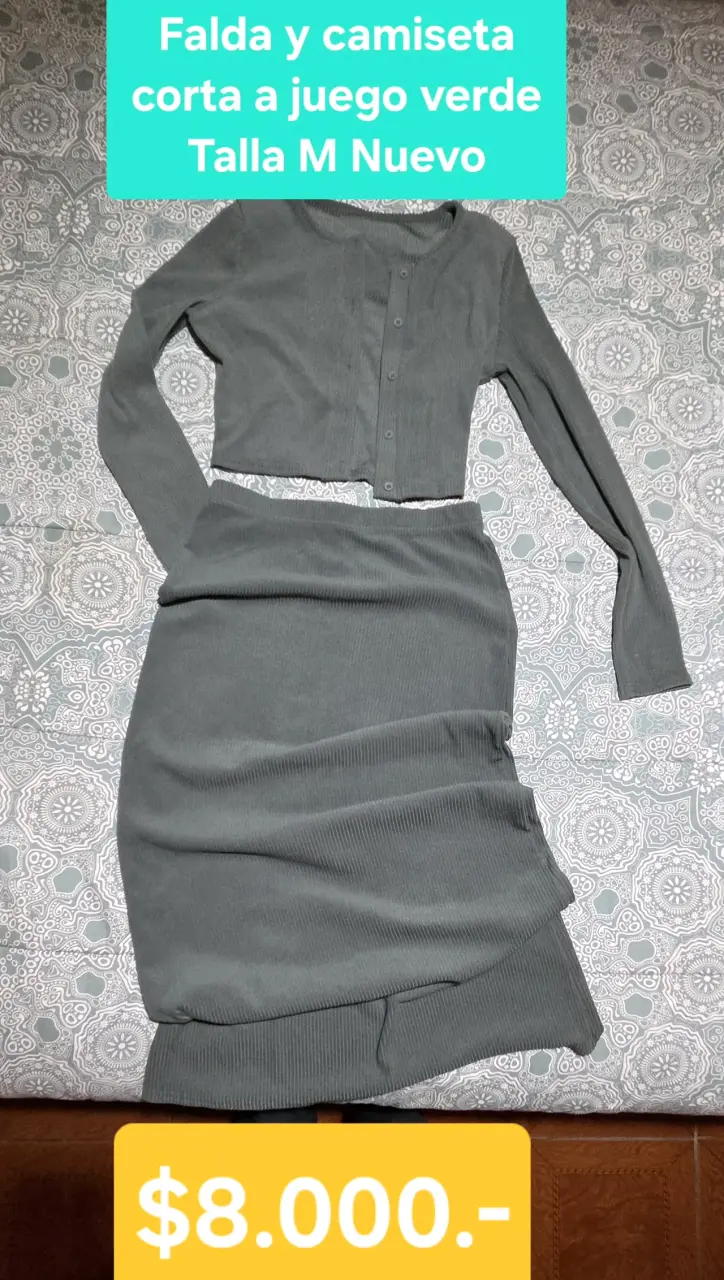 Conjunto falda y top verde