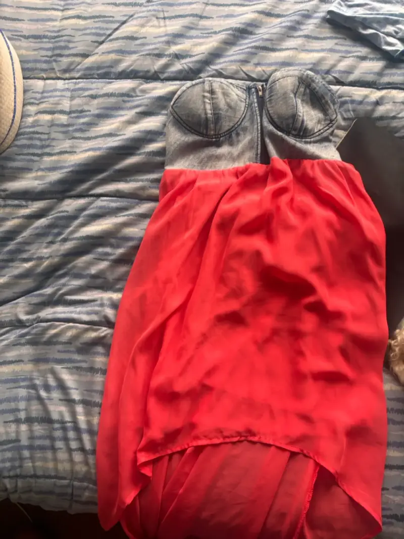 Vestido rojo sin mangas - 3