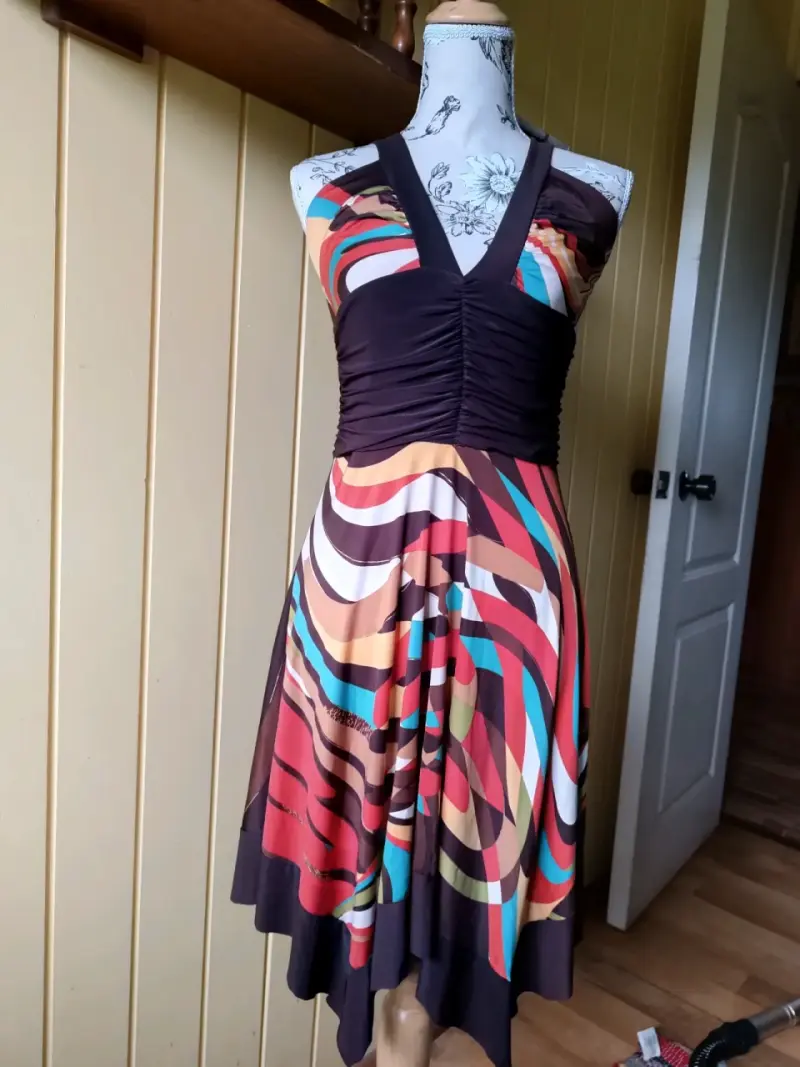 Vestido estampado multicolor - 1