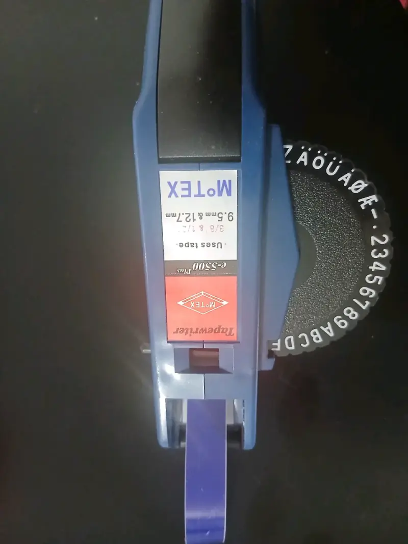 Rotuladora manual M-TEX azul - 3