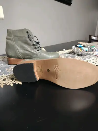 Botines verdes de cuero - miniatura 2