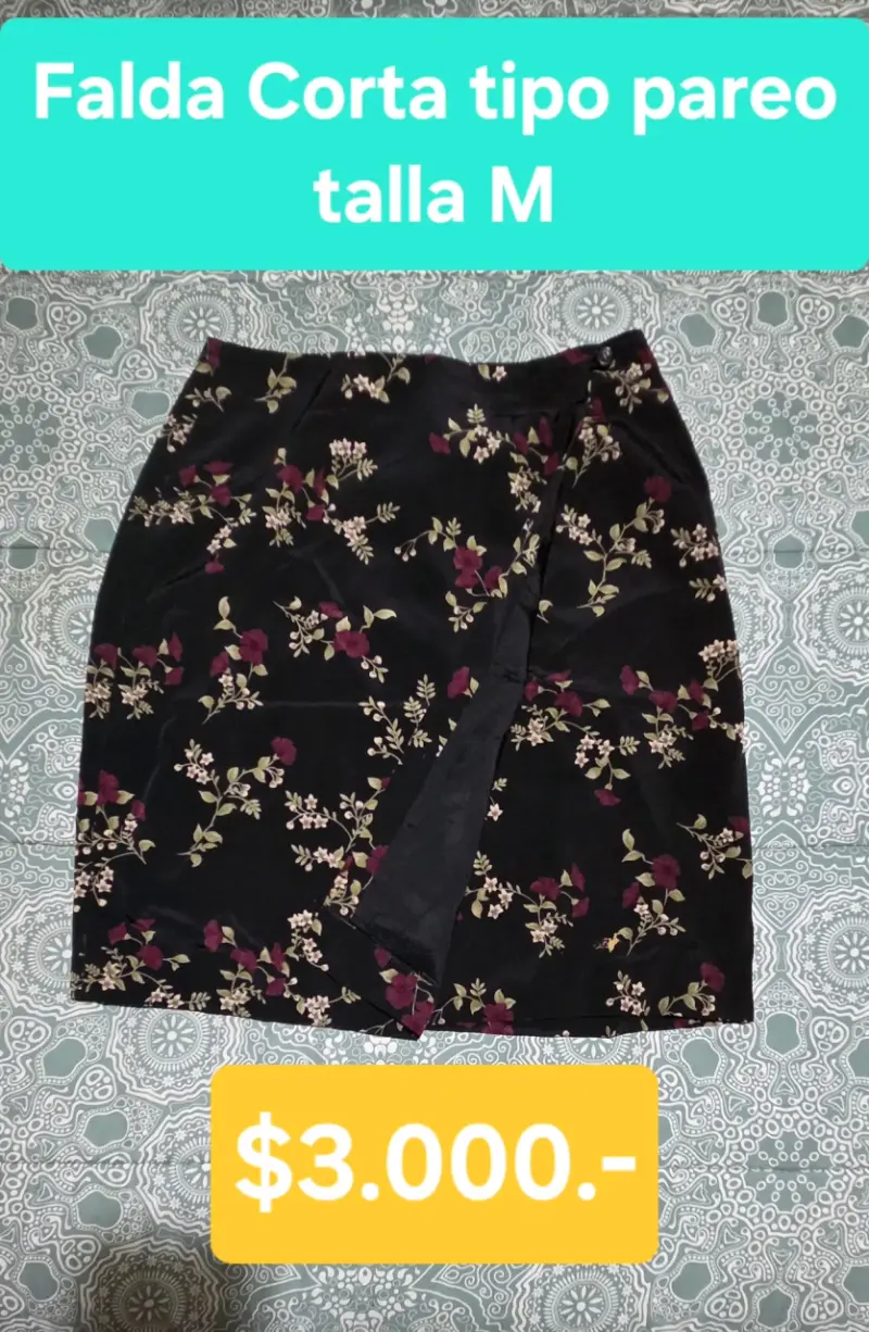 Falda corta pareo dama