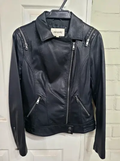 Chaqueta de ecocuero negra - miniatura 1