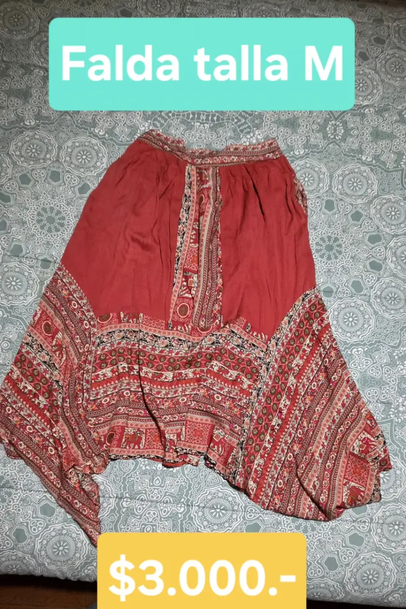 Falda bohemia talla M