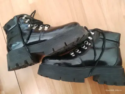 Botas negras de cuero Weide talla 40 - miniatura 4