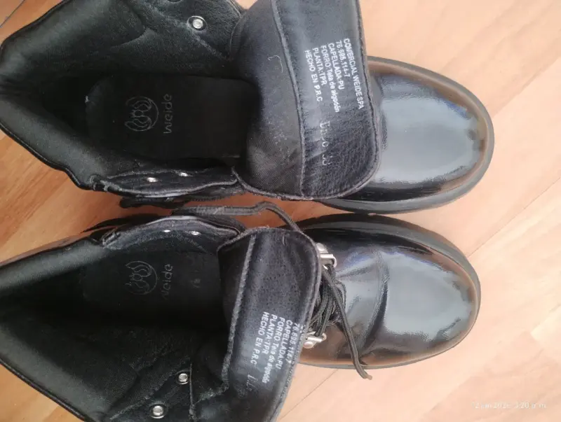 Botas negras de cuero Weide talla 40 - 5