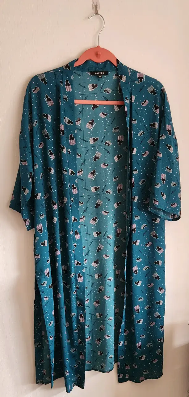 Kimono estampado verde Foster - 1