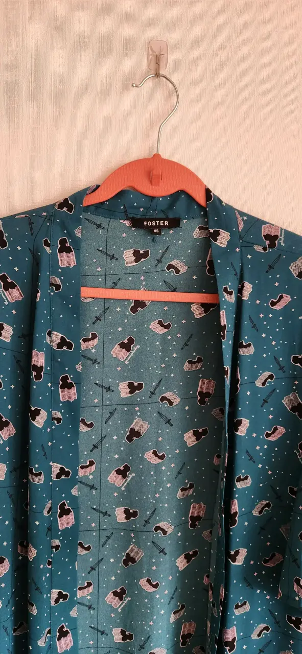 Kimono estampado verde Foster - 3