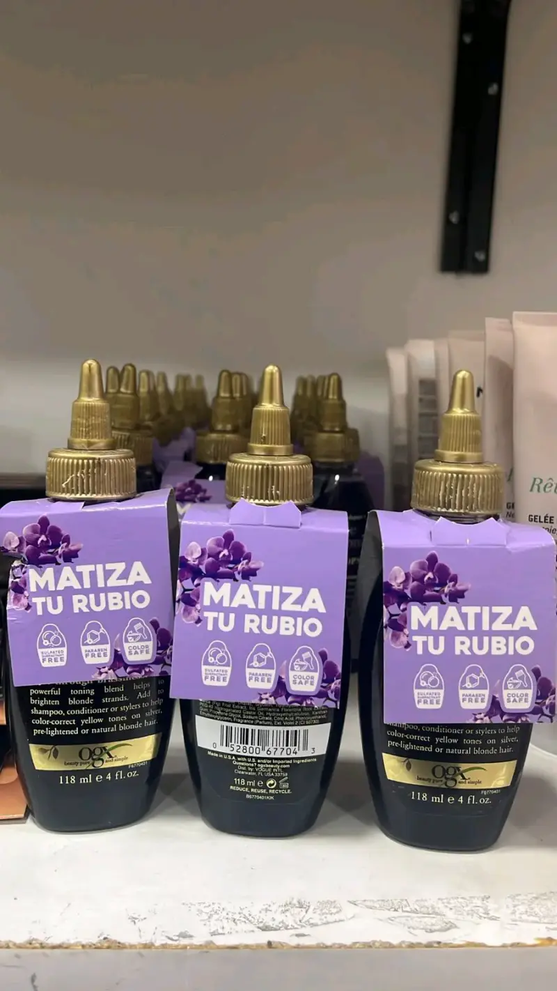 Matizador de cabello rubio