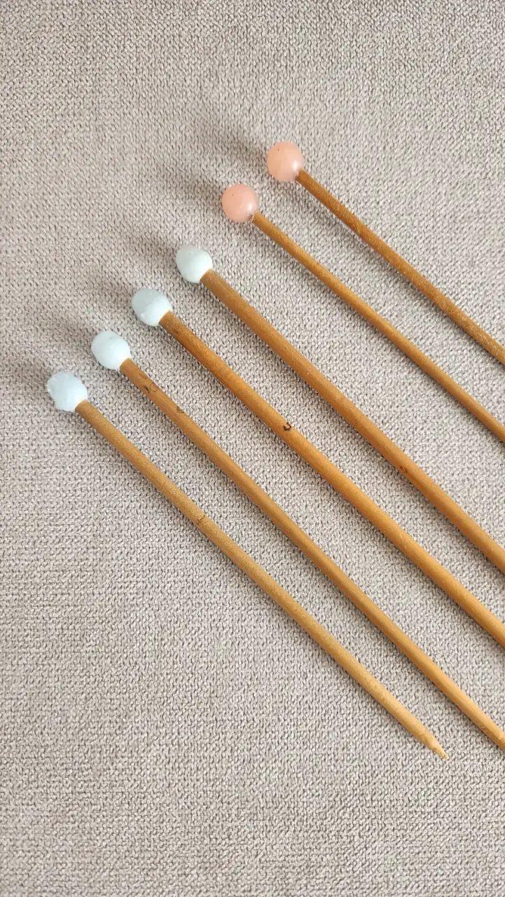 Set de palillos para tejer de madera - 3