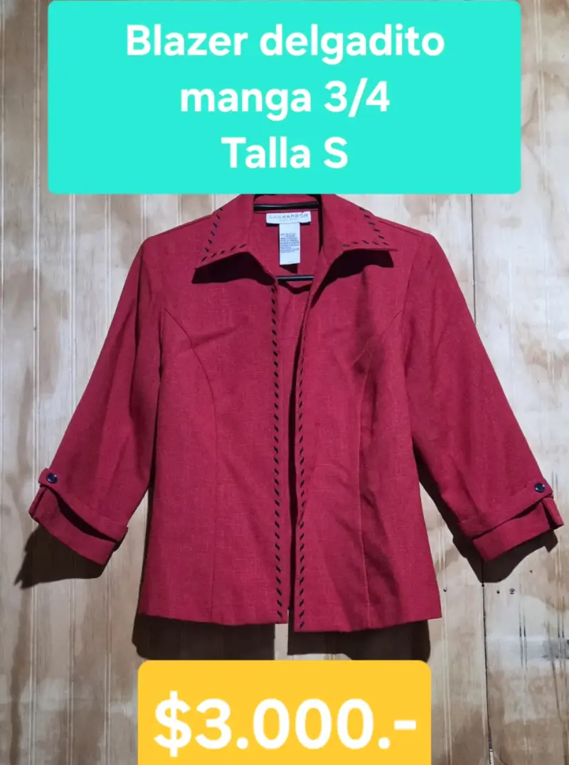 Blazer rojo manga 3/4