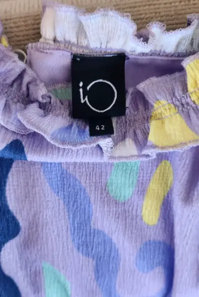 Top lila estampado con volantes - miniatura 6