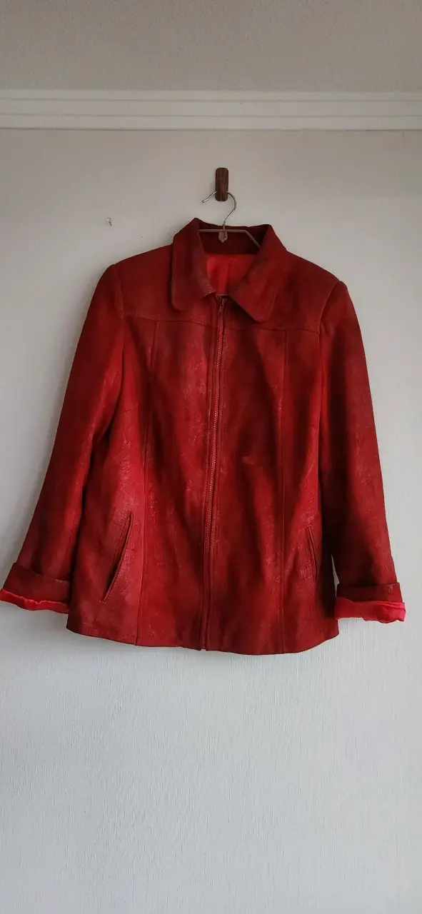 Chaqueta Gamuza roja de mujer - 1