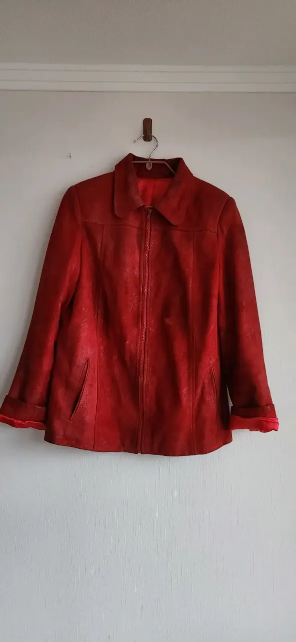 Chaqueta Gamuza roja de mujer - 2