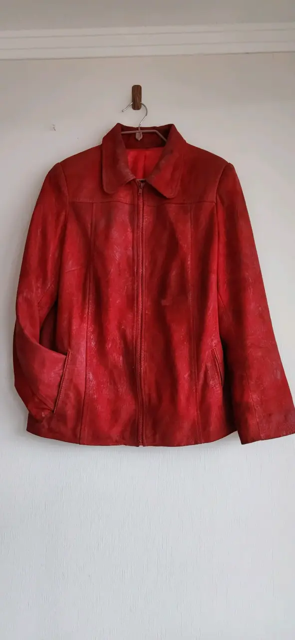 Chaqueta Gamuza roja de mujer - 3