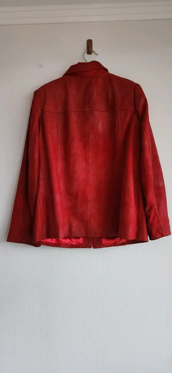 Chaqueta Gamuza roja de mujer - 4