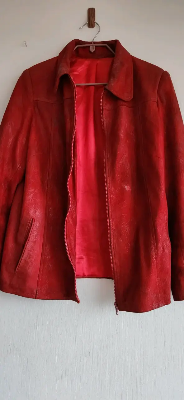 Chaqueta Gamuza roja de mujer - 5