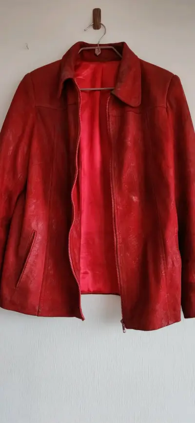 Chaqueta Gamuza roja de mujer - miniatura 5