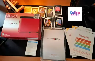 Nintendo 3DS XL roja con detalle!! - miniatura 1