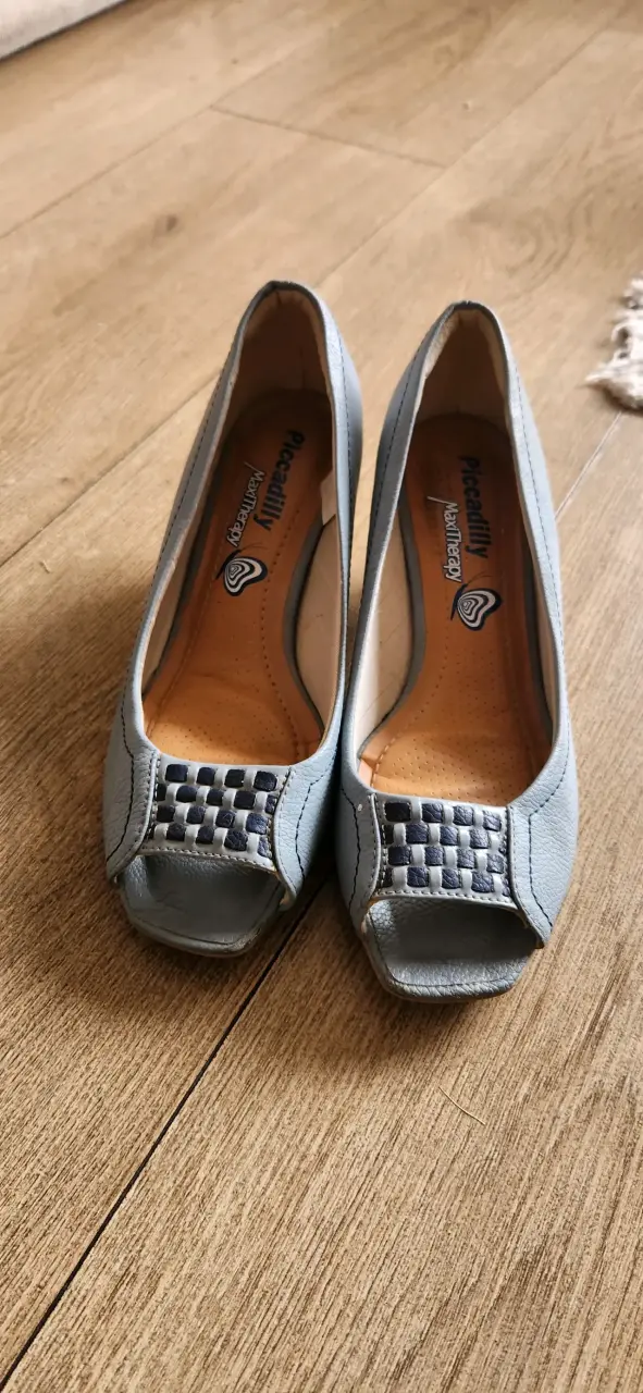 Zapatos peep toe gris Piccadilly - 1