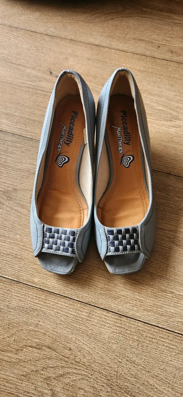 Zapatos peep toe gris Piccadilly - 5